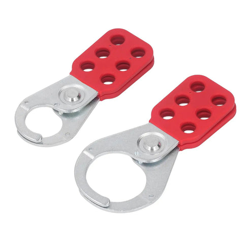 Lockout Hasp With 6 Hole Design For Industrial Gear Galvanized Steel With Nylon PA Handle 1 In And 1.5 In Jaw Padlockable Isolation Tool