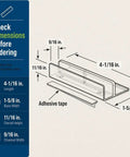 Dimensions for No Fuss Heavy Duty Clear Nylon Bottom Guide Roller For Sliding Tub Shower Doors Lock Tight Track Alignment Straight Shot Bathroom Repair Single Piece.