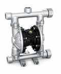 Air Powered Double Diaphragm Pump For Waste Oil Transfer, 30 GPM At Up To 125 PSI, Half Inch Inlet And Outlet, Aluminum Alloy, Heavy Duty, Corrosion-Resistant, Dry-Run Safe Pneumatic Transfer Pump, front view