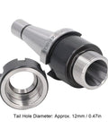 Heavy Duty Er25 Collet Chuck Holder With M12 Screw For Cnc Milling Machine showing NT30 design and round profile for precision use.