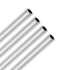 Four 12 Inch Aluminum Round Tubes Three Quarters Inch Outer Diameter 19mm Seamless Hollow Tubing 6063 T5 Aluminum Straight Pipe With One Point Five Millimeter Wall Thickness displayed.