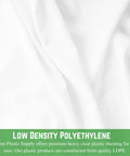 White Plastic Sheeting 10 Mil Thick Heavy Duty Polyethylene Film Drop Cloth Vapor Barrier, fold detail