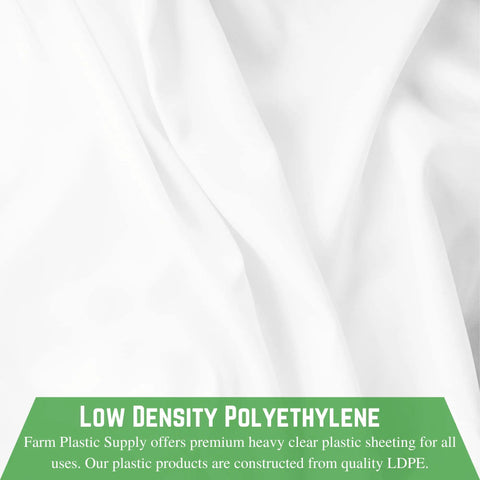 White 10 Mil Heavy Duty Plastic Sheeting Polyethylene Film For Drop Cloths And Vapor Barrier Painter Tarp Crawl Space Covering