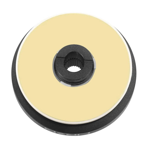 Pimp Your Ride With This Racing Style Steering Wheel Quick Release Short Hub Adapter Fits Honda Civic Del Sol Acura Integra Prelude 6 X 70mm Bolt Pattern Matte Black For The Daily Grind top view of black and yellow adapter.