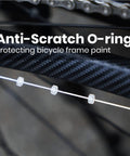 Universal Bike Shifter Cable Kit With 2.8m Cables And 3.5m Oil Housing For MTB Road BMX Derailleur System Includes Stainless Steel Wire Cutter And All Essential Gear showing anti-scratch O-ring protecting frame