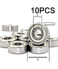 Deep Groove Ball Bearings Set, 10 Pcs 608ZZ 688ZZ, Ideal For Rail Linear Motion Systems, 3D Printer Parts, Industrial Automation Equipment, Top Notch Performance, Durable Steel Construction, 10 shielded steel bearings