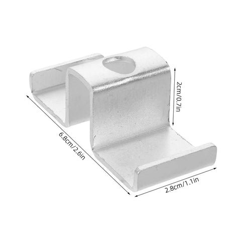 Heavy Duty Galvanized Saddle Clips For Steel Grating, 6.8cm long, carbon steel, secure industrial walkway installation.