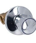 Heavy Duty Brass Water Valve 1/2 Inch Female Npt Thread Fitting with shiny chrome finish and sturdy brass construction.