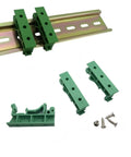 Fifteen Sets PCB DIN Rail Mounting Brackets with Screwdriver for 35mm C45 and 15mm Rails, Circuit Board Holder Clip, shown with screws.