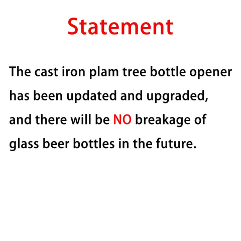 Heavy Duty Black Palm Tree Wall Mounted Beer Bottle Opener With Rugged Cap Catcher Bucket Holds Up To Seventy Five Caps. Statement about no bottle breakage.