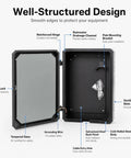 Heavy Duty Weatherproof Ev Charger Storage Box With Combination Lock Galvanized Steel features secure lock and ventilation slots.