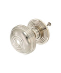 Solid Brass Beehive Cabinet Knob Set In Nickel Finish for drawers and cabinets, vintage style with screws, large size view