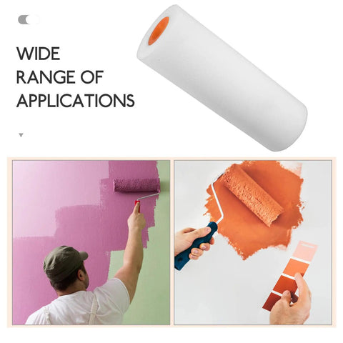 Pro Touch Paint Roller Replacement Sponge Head For Interior Walls And Baseboards White Plastic Compact Brush for tight spaces.