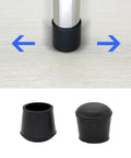 Black flag pole caps displayed with steel poles for the Eight Piece Color Guard Weight Anchor Set Featuring Sturdy Flag Pole Caps.
