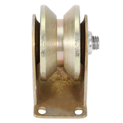 Professional Grade Kickass Heavy Duty V Groove Wheels For Sliding Gates And Patio Doors 2 Pack 60 Millimeter Steel Casters with brackets