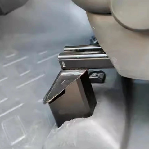Close-up of Seat Spacer Kit For Toyota FJ Cruiser 2007 To 2022 Front Seat Riser Lift Upgrade installed under seat