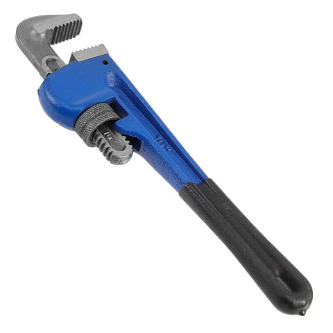 Blue pipe wrench from Four Piece Beefy Heavy Duty Pipe Wrenches Set With Adjustable Straight Wrenches 8 10 14 18 Inches