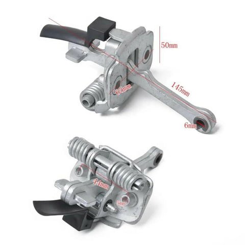 Front Door Hinge And Check Strap Replacement For Arosa 1997 Through 2004 Durable Metal Hinge Kit with dimensions shown