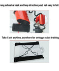 Image of Dope Golf Swing Trainer Practice Mirror With Acrylic Build For Outdoor Use Setup Training Aid, featuring adjustable hook and loop fasteners.