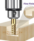Front view of titanium-coated engraving milling cutter bit, 0.8–3 mm, 1/8 in shank, 10 pcs for Dremel.