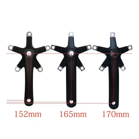 130mm 44T Aluminum Alloy Crankset With Bottom Bracket Matte Black Hollow Design For Lighter Rotational Weight And Smooth Road Bike Upgrades For Bikers And Cyclists, 152mm 165mm 170mm arms