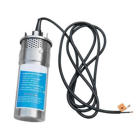 24V DC Submersible Deep Well Water Pump With 4 Inch Stainless Steel Shell, Solar Battery Powered, 230 Ft Lift, 100 Ft Submersion, 3.2 GPM, Off Grid Well Pump