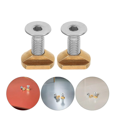 Brass Hydrofoil Mounting T Nuts With Screws M6 For Wing Foil Boards Surfboard And SUP Foil Tracks Saltwater Ready