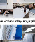 Heavy Duty Self Adhesive Roofing Tape For Fixing Shingles And Rv Leaks Pro Grade Waterproof Bitumen Underlayment Roll applied on various surfaces.