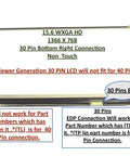 15.6 Inch HD Laptop Screen Replacement For G50-70 20351 Model Drop In Replacement LED LCD Display Plug And Play Easy Install High Definition Replacement Screen For Everyday Use, 30 pin connection visible