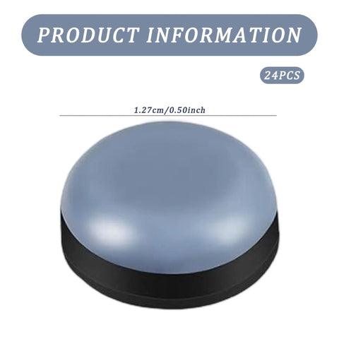 24 Pack Self Adhesive Furniture Sliders Move Heavy Chairs Sofas And Desks Slick Across Floors No Sweat Round Carpet Protectors Halt Dents Easy Glide Movers Total Win, gray round slider, 0.50-inch diameter.