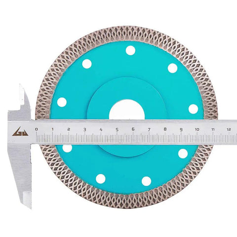 Ultra Thin Diamond Tile Blade 4.5 Inch 5 Pack for Porcelain Ceramic Stone Tile Cutting on Angle Grinders with Turbo Mesh Rim