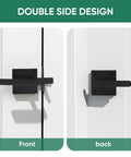 Heavy Duty Double Sided Self Locking Gate Latch For Outdoor Fences And Gates Right In Swing Design Built In Spring Black Finish
