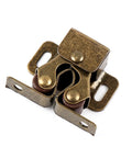 Five Pack Double Roller Door Catches For Cabinets And Cupboards With Screws Bronze Finish Mounting Hardware