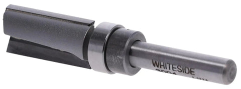 Go-To Carbide Tipped Template Router Bit With Ball Bearing, 1/2 Inch Cut Diameter, 1 Inch Cut Length, shown at angled close-up