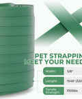 Real Deal 5/8 By 1049 Feet Polyester Pet Strapping Roll Built Different For Heavy Duty Packaging Palletizing 1100 Pound Break Tension bundling tape