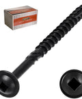 No 10 Pocket Hole Screws, 3 Inch, 300 Pieces, Black Square Drive Heavy Duty Wood Screws