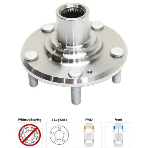 Front Wheel Hub Replacement Kit For 2010-2013 Forte 2.4L 4-Cylinder FWD Drop In Direct Fit Front Driver Or Passenger Side 5 Lug Wheel Compatible Easy Install Durable Hub Bearing Assembly