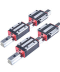Pro Grade Linear Guide Kit for CNC Machines and 3D Printers, Slider Type HGH15CA-HGH45CA and HGW15CC-HGW45CC, stainless steel rails