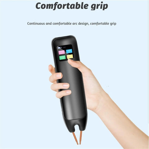 Using 99 Speed Adjustable Handheld Spot Welder With 1.3 Inch Color Screen, portable welding tool for precision and comfort.