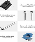 4 Pack Solar Panel Mid Clamps For Standard Unistrut Heavy Duty Aluminum Brackets 30mm And 35mm with screws and wrench