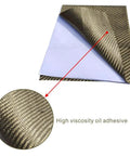 Built Tough 26X48 Inch Reinforced Exhaust Heat Shield Mat With Peel And Stick Adhesive Backing showing textured surface and adhesive backing.