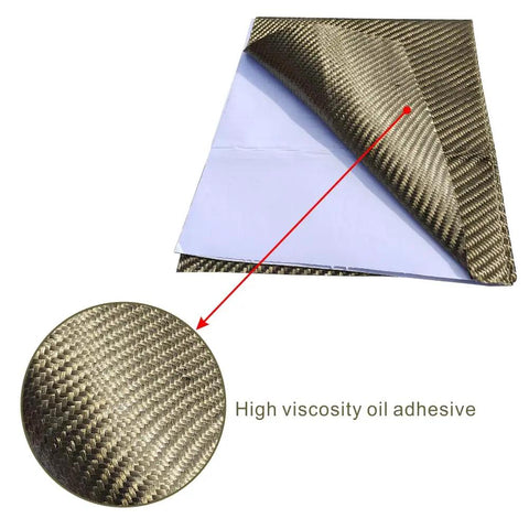 Built Tough 26X48 Inch Reinforced Exhaust Heat Shield Mat With Peel And Stick Adhesive Backing showing textured surface and adhesive backing.