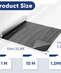 Top Shelf Self Adhesive Roofing Felt Repair Tape Built Badass To Stop Leaks And Seal Surface Cracks Fast For Flat Roofs And Decks displayed with dimensions 10m/32.8ft and 1m/3.3ft.