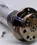 Heavy Duty 3S7811k Hydraulic Rotary Actuator Built Like a Tank With Rock Solid Torque Output for Industrial Machinery Mint Condition Pre Owned, showing brass and aluminum design.