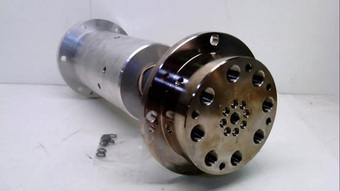 Heavy Duty 3S7811k Hydraulic Rotary Actuator Built Like a Tank With Rock Solid Torque Output for Industrial Machinery Mint Condition Pre Owned, showing brass and aluminum design.