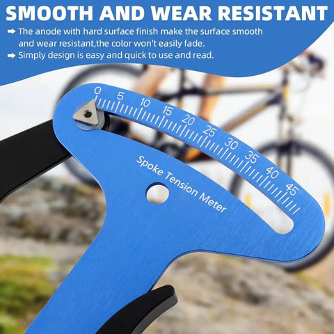 Dead On Bicycle Spoke Tension Meter For Road And City Bikes Heavy Duty Premium Aluminum Tensiometer with easy-to-read dial.