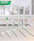 Beefy Heavy Duty White Metal 6 Inch L Shape Shelf Brackets 20 Pack Adjustable Floating Shelves Mounts With Screws size comparison