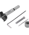 Aramox Hinge Hole Saw Jig For Precise 35mm Cup Drilling With Adjustable Depth Stop And Spacing Options components including 35mm drill bit.