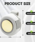 Clip On Fan Portable Wearable Bladeless Personal Fan USB Rechargeable 360 Degree Rotating 3 Speed Silent Hands Free Cooling
