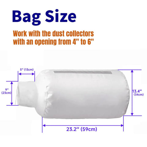 30 Micron Dust Collector Bag With Clamp For 4 Inch Universal Vacuum System Perfect For Table Saw Planer And Woodworking Tools